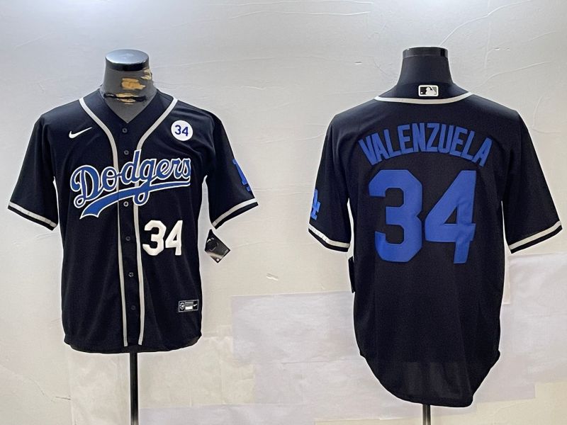 Men Los Angeles Dodgers #34 Valenzuela Black Game 2024 Nike MLB Jersey style 11208->los angeles dodgers->MLB Jersey